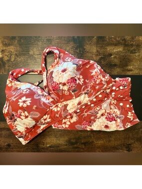 torrid Rust Red Floral One-Piece Swimsuit